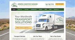 Desktop Screenshot of greenlogisticscanada.com